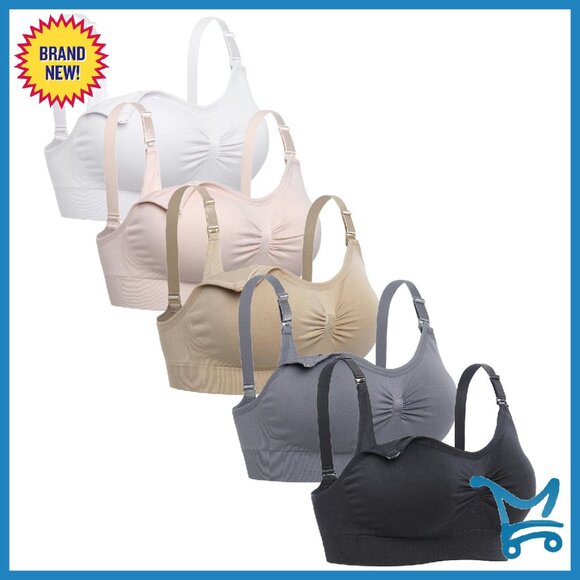 Seamless Nursing Bra Pack Maternity Bralette Breastfeeding Sleeping